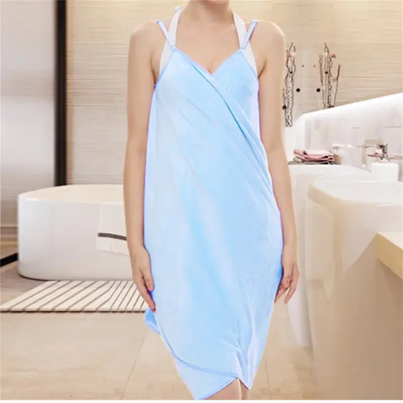 Wearable Bath Towel with Straps 70X140cm Super Soft Quick Drying High Absorbent Ladies Wrap Towel for Beach Spa Gym Shower