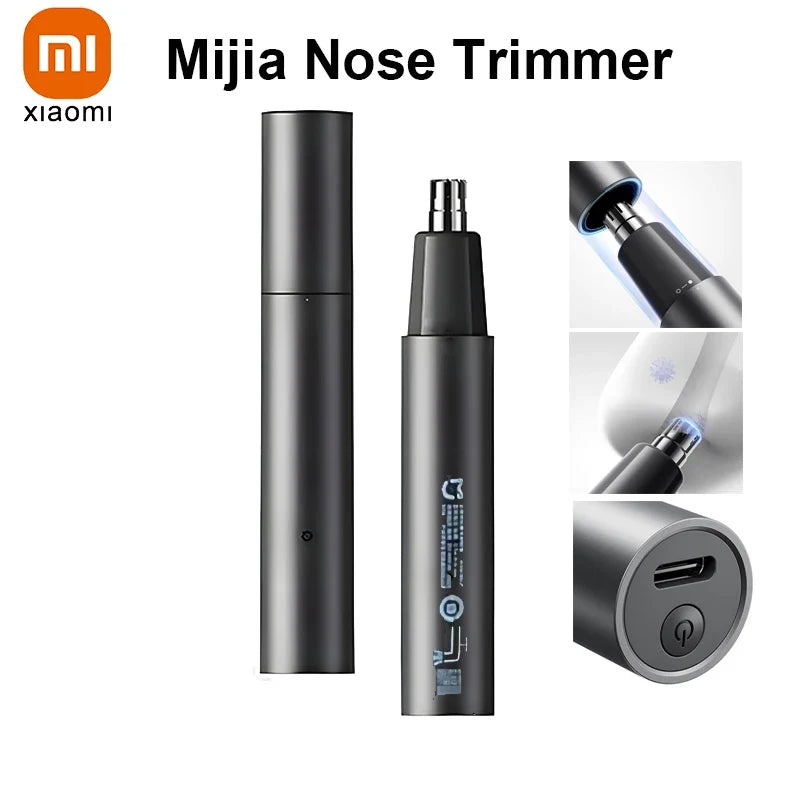 Original XIAOMI Mijia Nose Trimmer for Men Women- USB Rechargeable Painless Ear Nose Hair Eyebrow Trimmer Clipper Compact Pocket