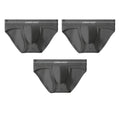 3pcs Sexy Men Waffle Cotton Briefs with Raised Bag Support Pouch With Hole U Spacious Separate Crotch Breathable Anti-sweat