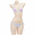 Anime Kawaii Girl Cute Cat Paw Bikini Swimsuit Women Claw Pattern Three Point  Underwear Set Costume Cosplay