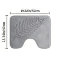 3 Piece Bathroom Mat Memory Foam Ultra Soft and Absorbent Leaf Bath Rugs Thick Washable For Bathroom Toilet Tub Mat Set
