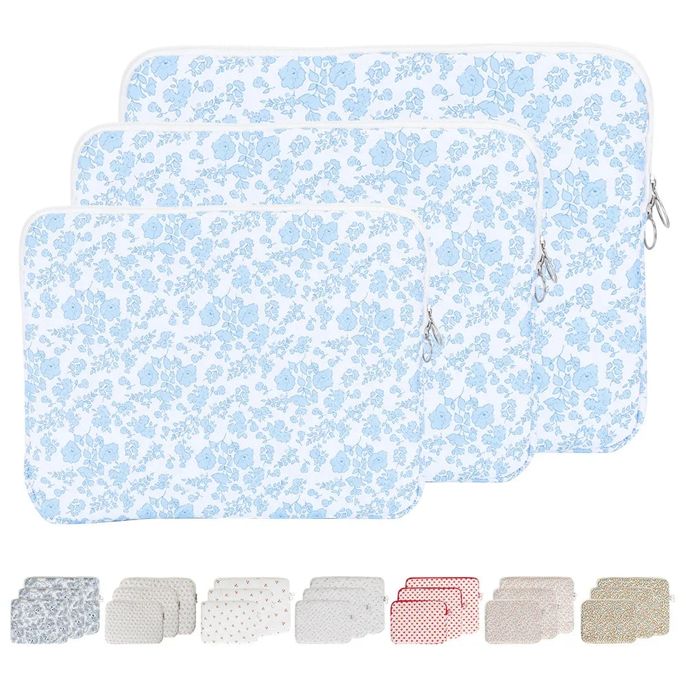 11/13/15 Inch Laptop Sleeve Quilted Laptop Bag Coquette Floral Laptop Carrying Case Office Accessories