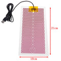 1X USB 5V 10CM*21CM Heating Heater Winter Warm Plate For Waist Shoes Pad