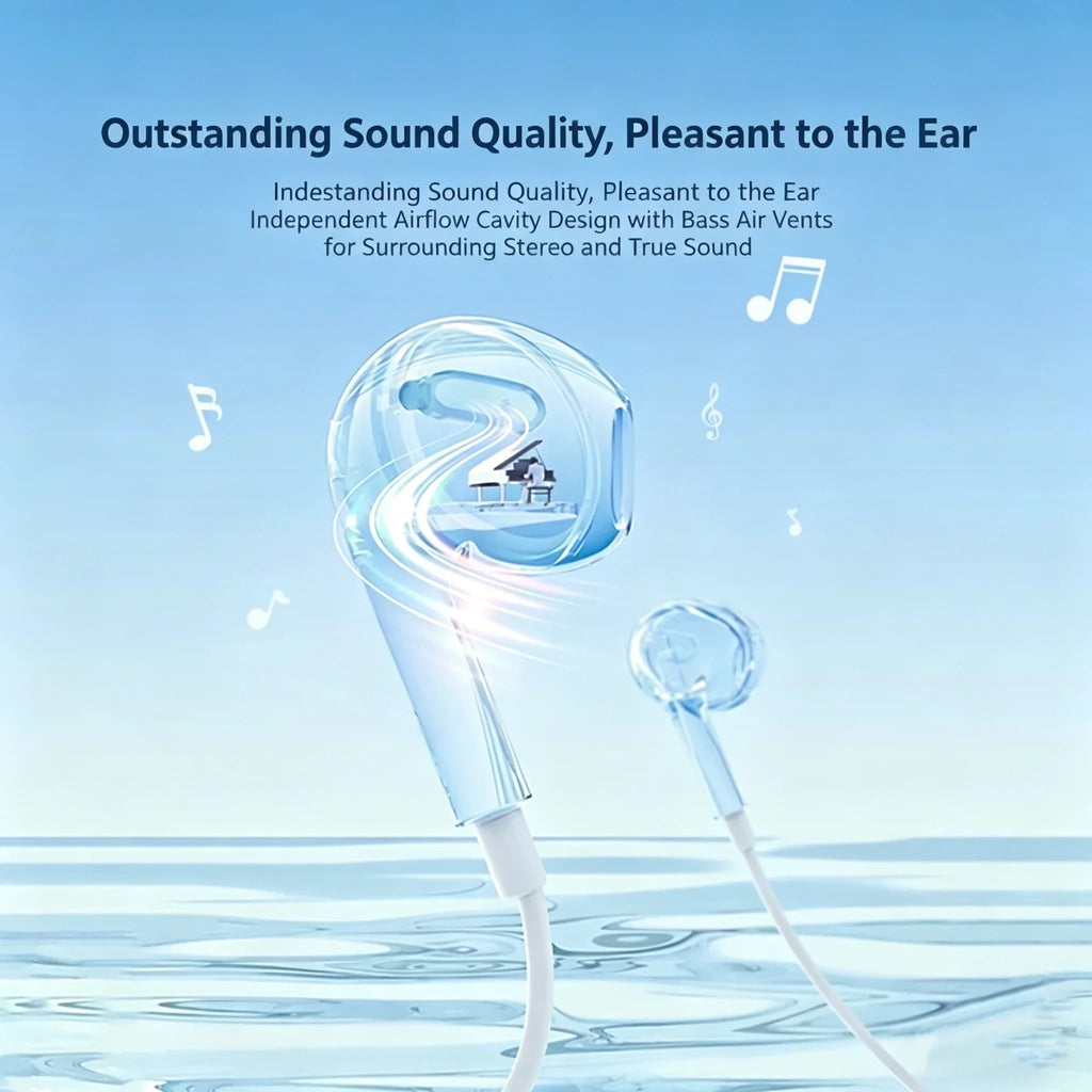 Gen4 Earphones Wired Small Talk Type C 3.5mm HeadEarsets Noise Cancelling Bass Earbuds In Ear Control Mic Earpiece Android Phone