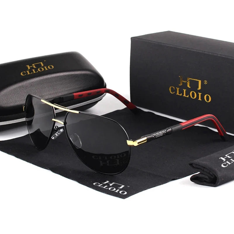 CLLOIO Pilot Polarized Sunglasses for Men & Women – UV400 Aluminum Frame
