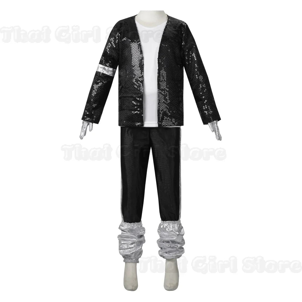 Halloween Coplay outfit for Show Performance Party Michael Jackson Celebrity Birthday Carnival Billie Jean Pop Star MJ costume