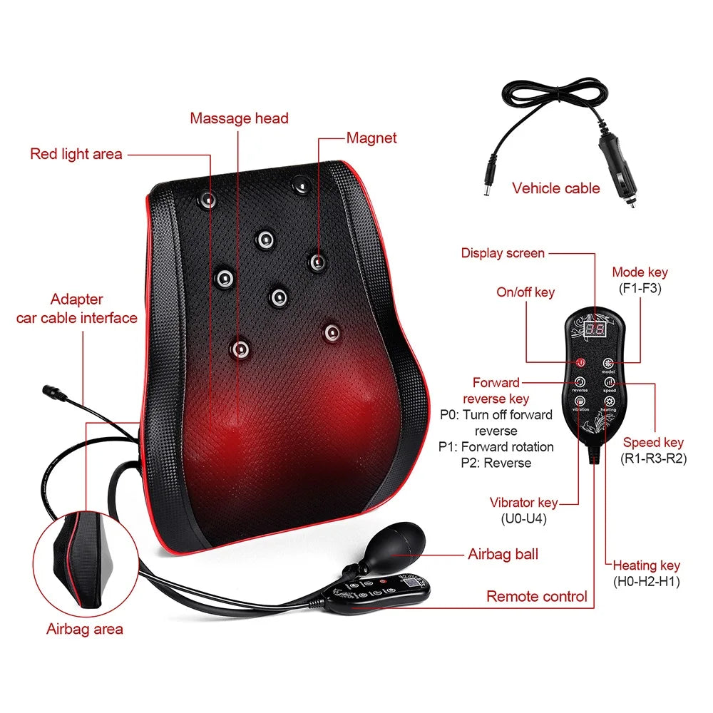 Foreverlily D-DYY241110 Neck and Back Massage Pillow with Heat