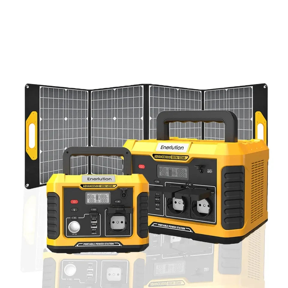 Enerlution Solar Portable Power Station Camping 500  300  800  1000 W Portable Power Stations Portable