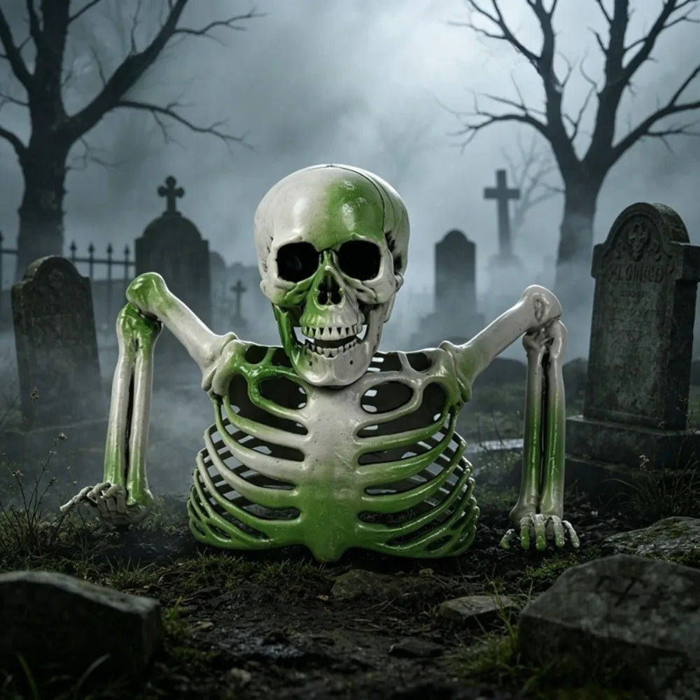 Half-Body Plastic Skeleton Ornament, 19 x 26cm