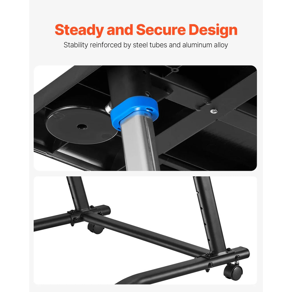 SucceBuy Mobile Cycling Desk for Bike and Treadmill, Adjustable Height