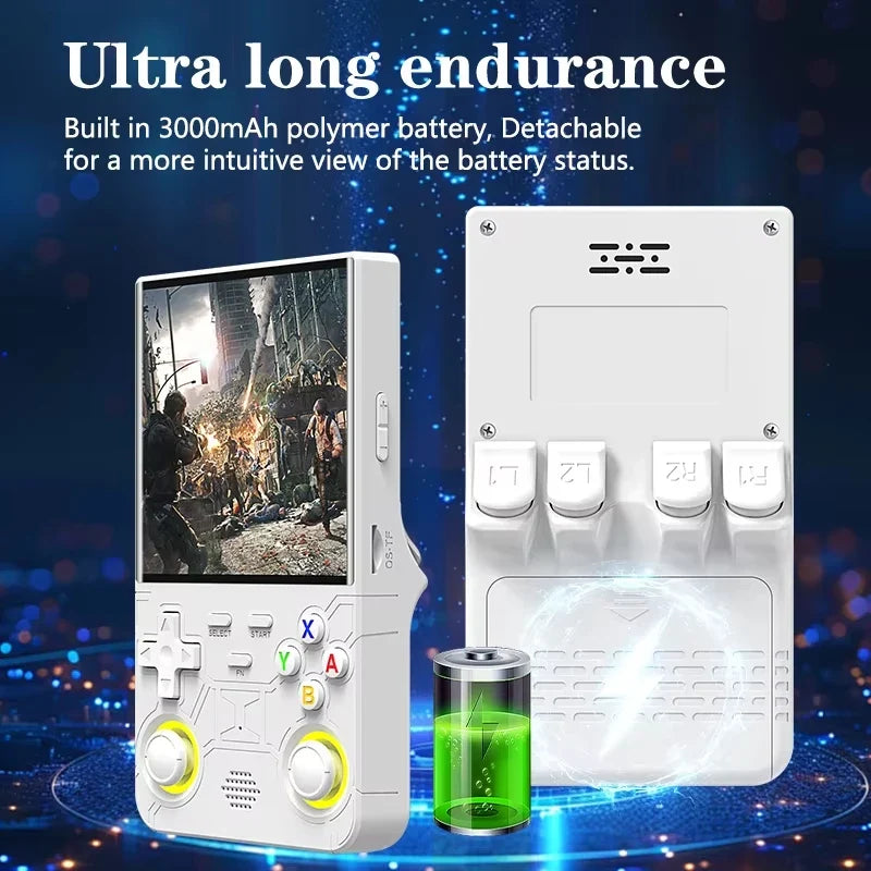 R36Ultra 4.0-inch Retro Handheld Game Console 128GB Portable Video Player Open-Source Linux System for Gaming