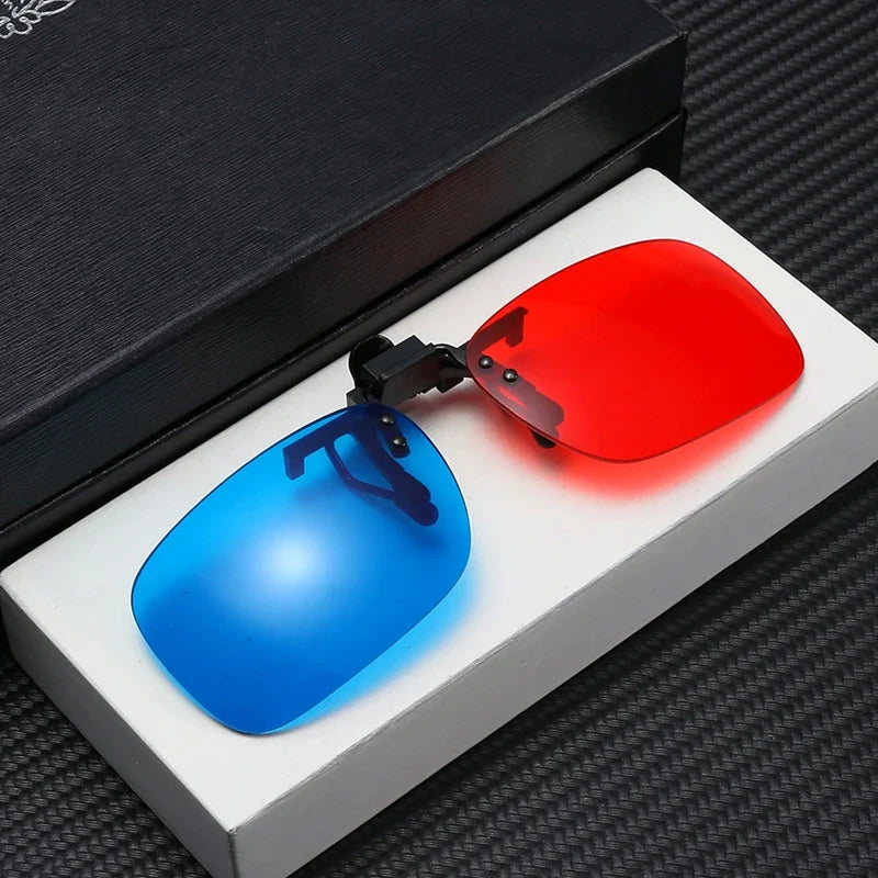 Red Blue Green 3D Glasses Black Frame For Dimensional Anaglyph Movie TV Glasses For 3D Movies