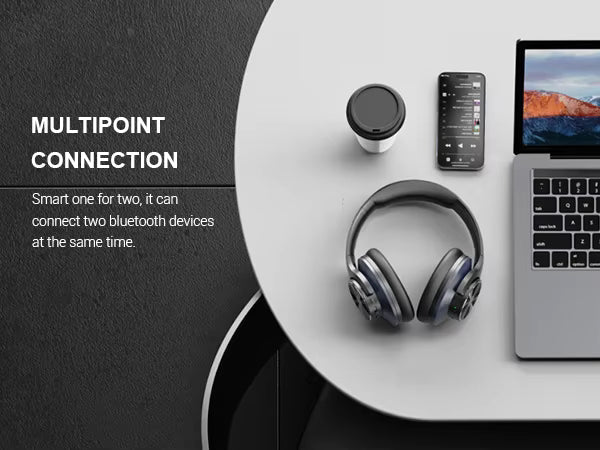 OneOdio A10 Hybrid ANC Wireless Bluetooth Headphones, 50-Hour Playtime