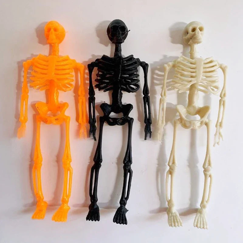 6-Piece Plastic Skeleton Pendant Decorations for Halloween