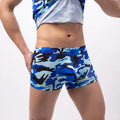 Camouflage Print Men's Boxer Briefs - U-Shaped Pouch Ultra-Comfortable Underwear Perfect for Daily & Casual Wear