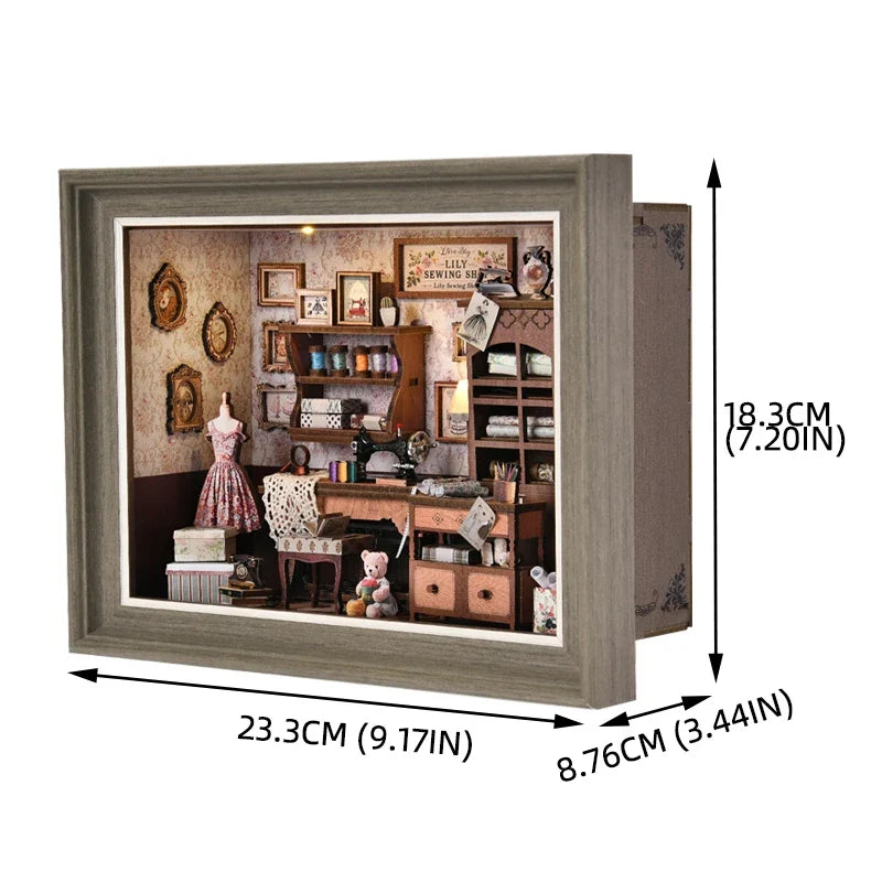 DIY Wooden Fireplace Book Nook Kit