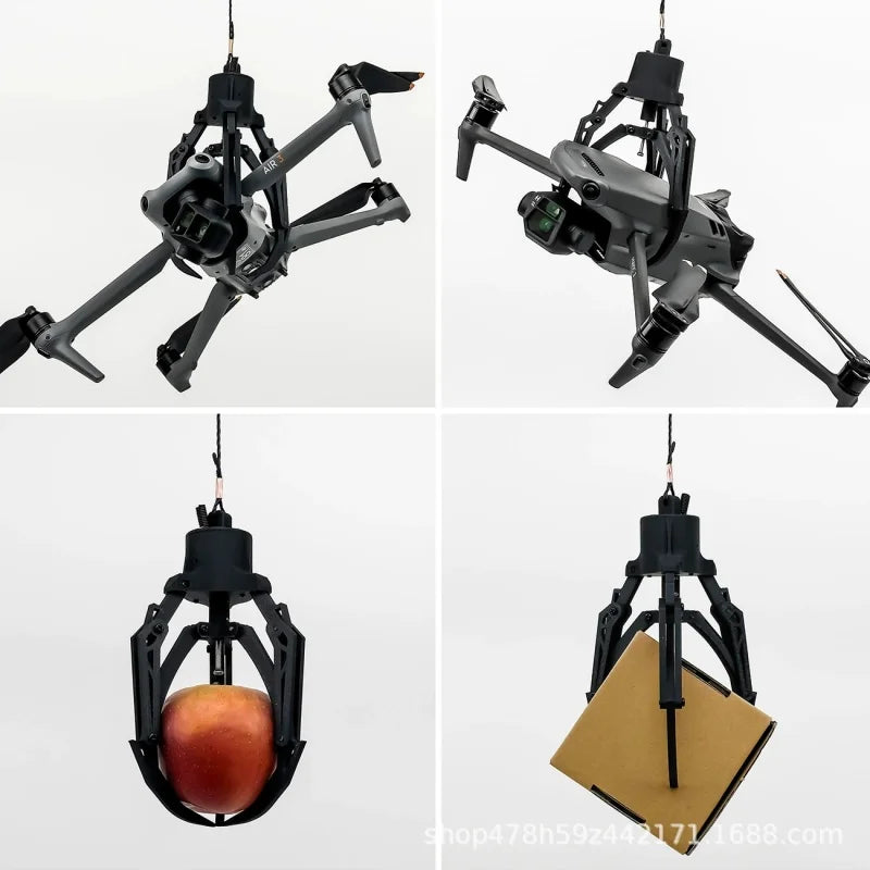 Drone Mechanical Claw Hook Grabber Air Release Payload Dropper Remote Control Intelligent Pick Up Drop Device Fishing Rescue Kit