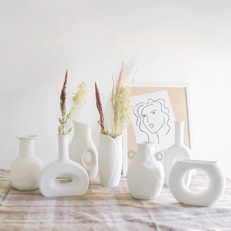 Ceramic Fired Vases,Hydroponic Dried Flower Utensils,Ornaments,Home Living Room Tables,Decorative Vases,Shaped Ceramic Vases
