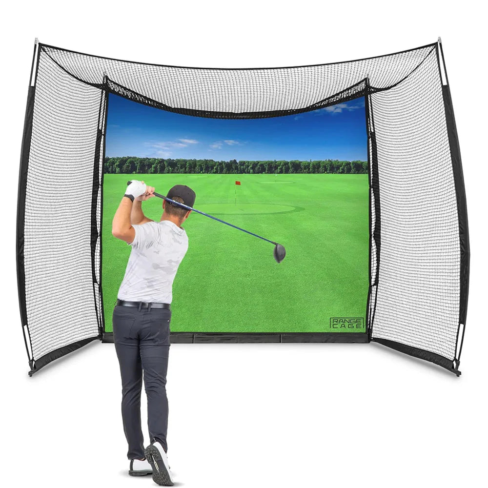 10 ft X 8 ft Impact Screen Choose Printed Graphics Blank Simulator Screen Training Aids Cage Golf Practice Hitting Net