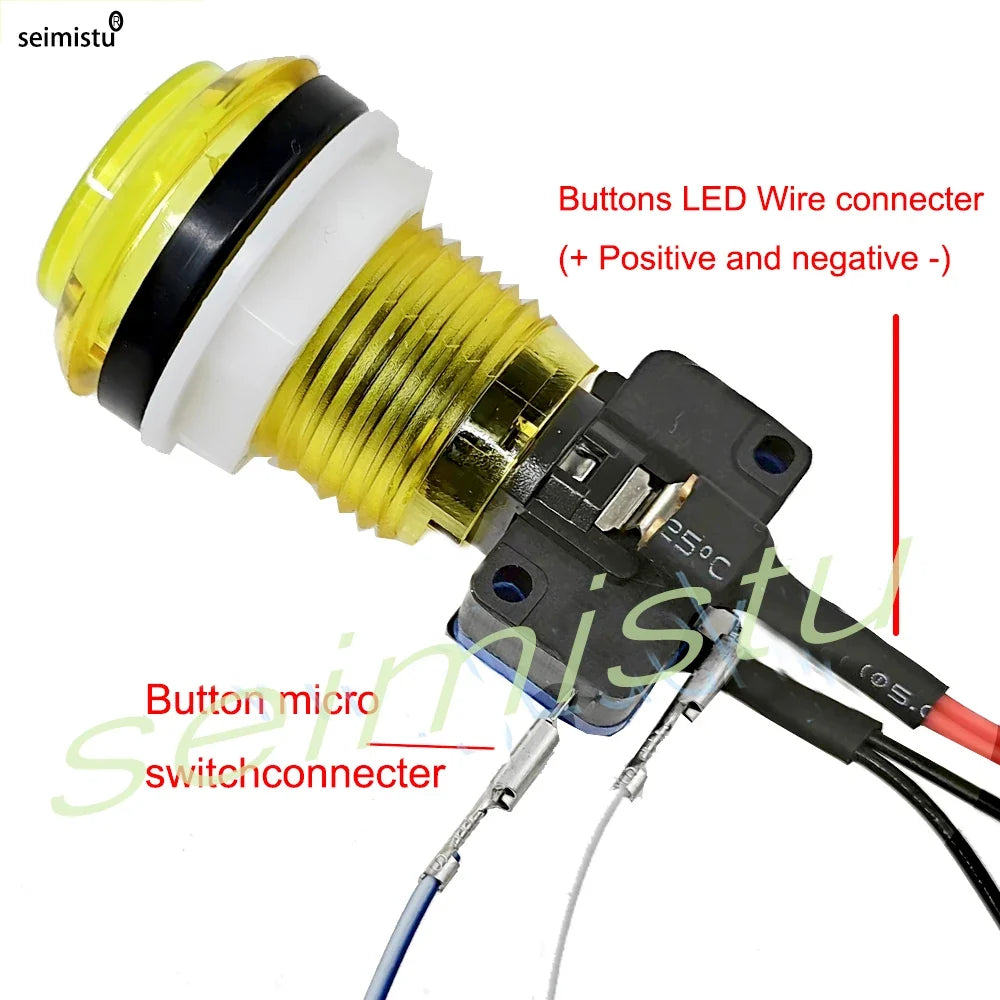 DIY PC Raspberry Pi Arcade joystick Game Kit  With LED Push Button American Style Joystick USB Encoder Cables Mame 2 Players