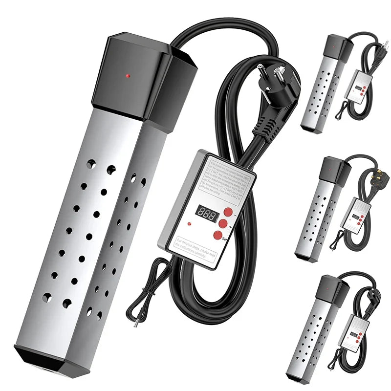 110V/220V 2000W Electric Heater Boiler Water Heating Elements Portable Immersion Thermostatic Heater for Bathroom Swimming Pool