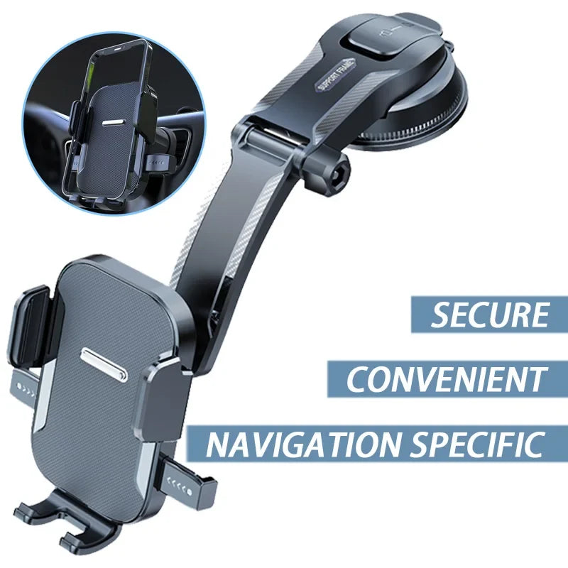 360° Rotating Air Vent Car Phone Mount - Nano Silicone Grip, Foldable, Screen & Charging Port Friendly