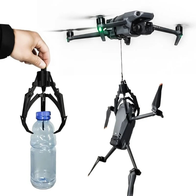Drone Mechanical Claw Hook Grabber Air Release Payload Dropper Remote Control Intelligent Pick Up Drop Device Fishing Rescue Kit
