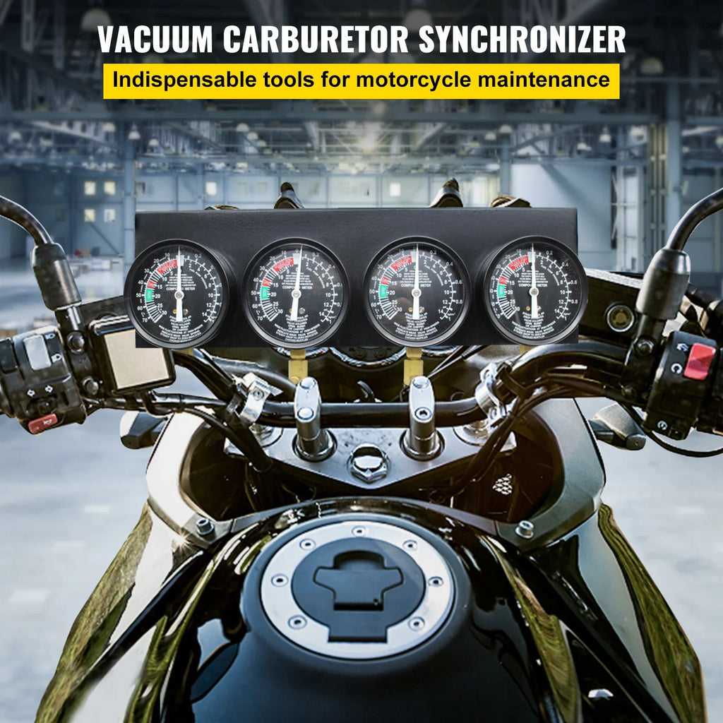 SucceBuy 4-Gauge Motorcycle Carburetor Synchronizer Tool Kit