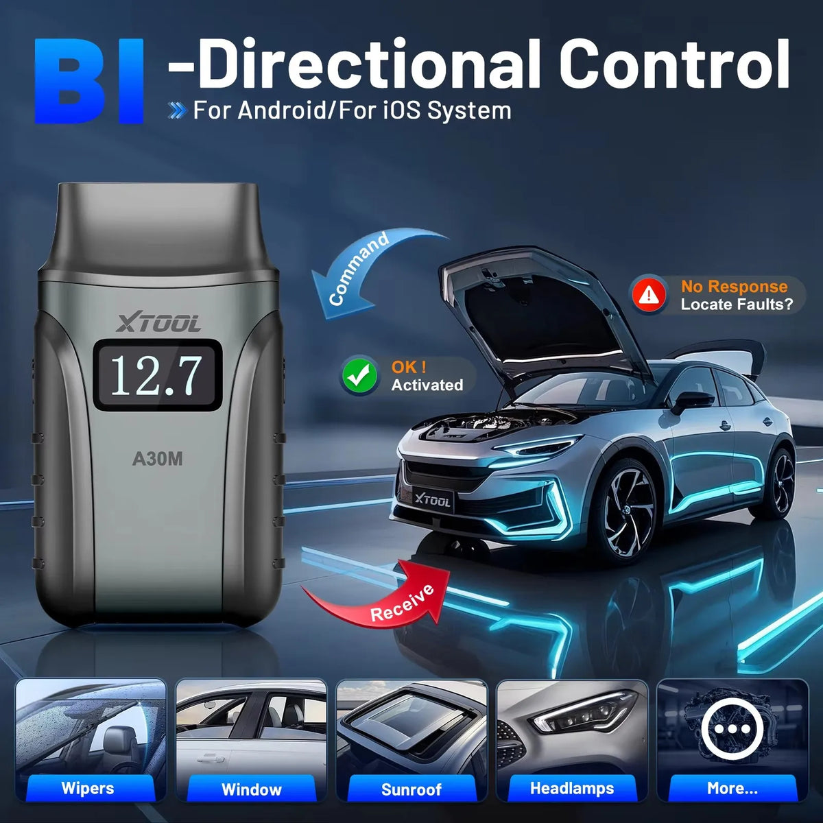 XTOOL Anyscan A30M Bluetooth OBD2 Scanner with Active Tests