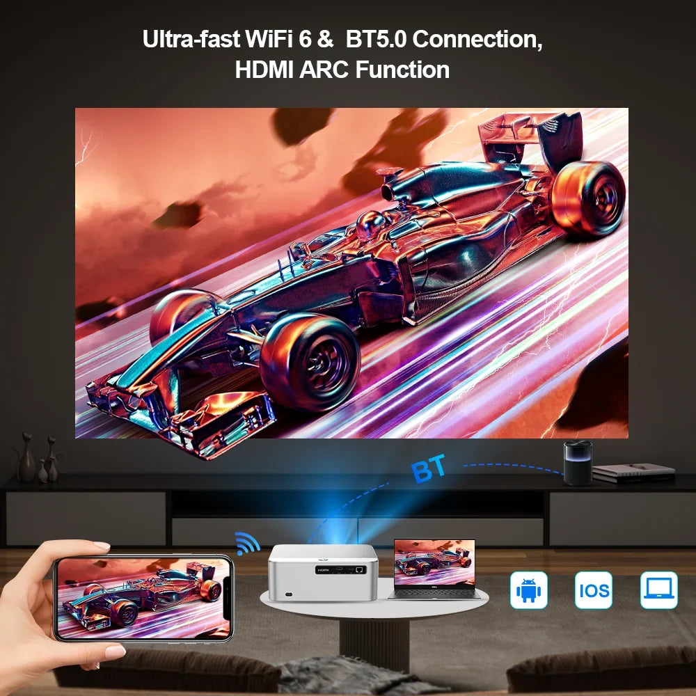PROGAGA PG610W Smart Projector, Native 1080p