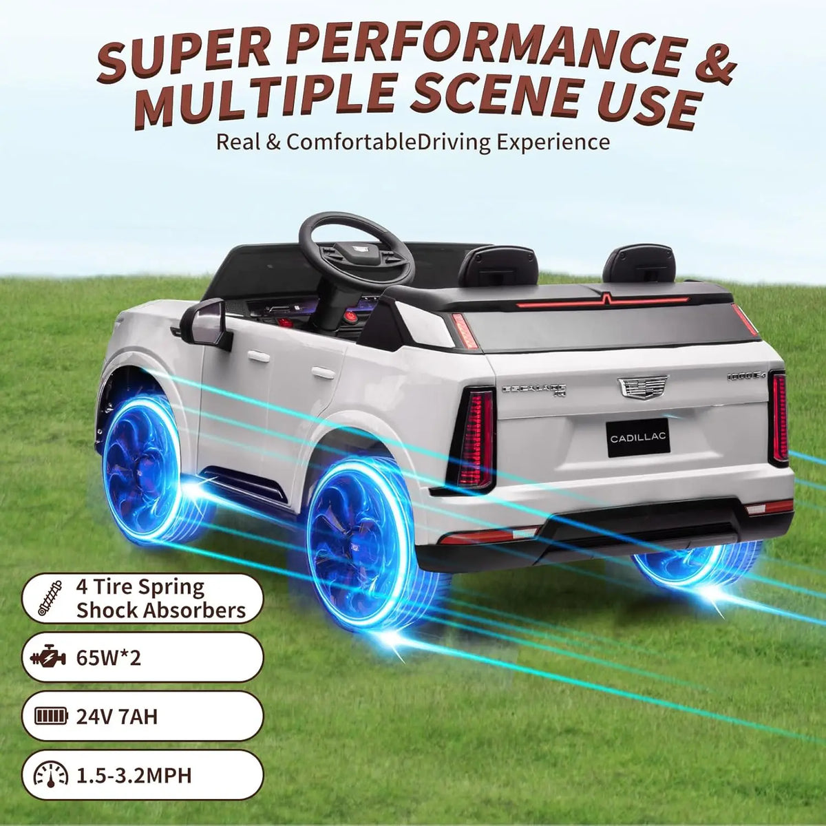 24V Two-Seat Kids Ride-On Car with Remote Control