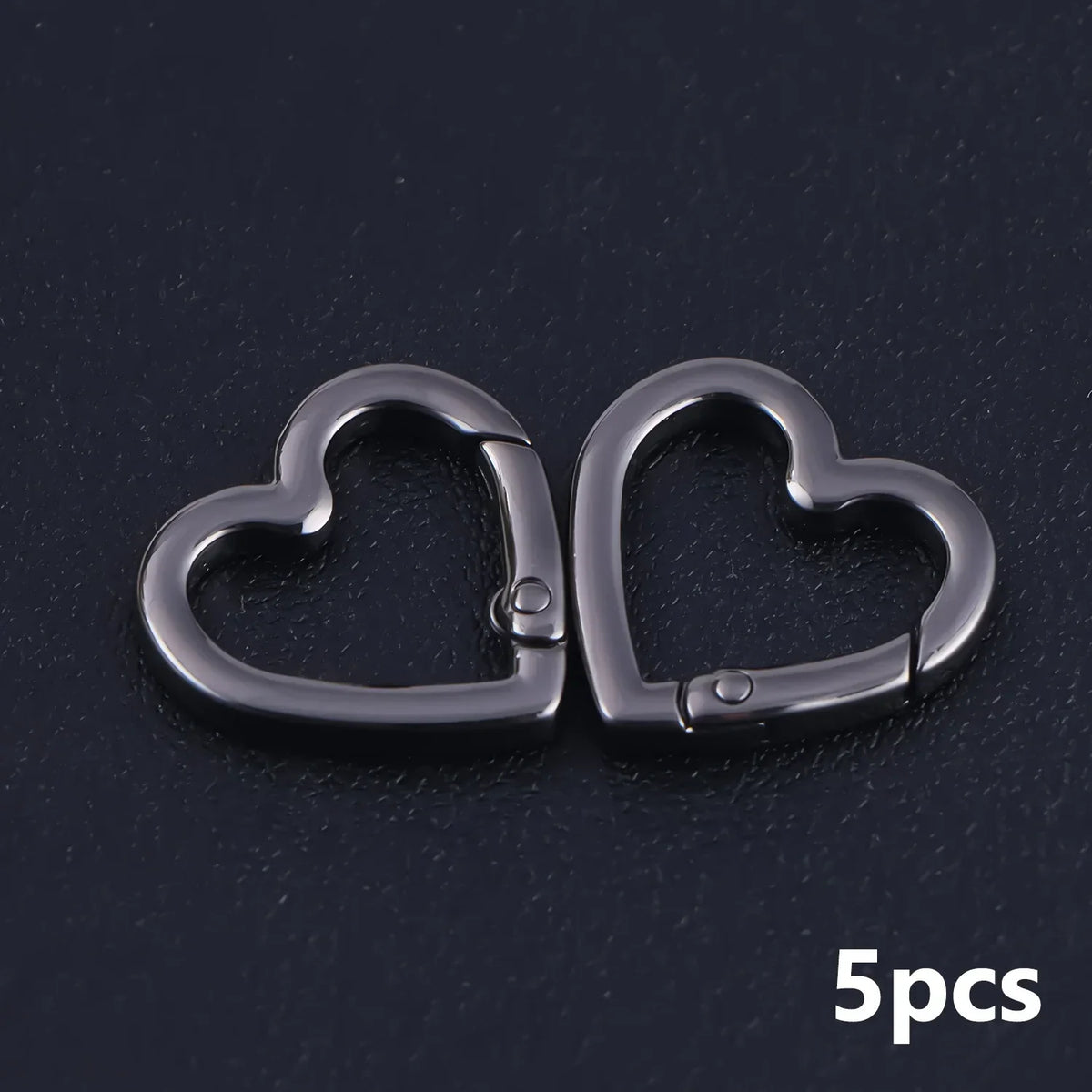 5Pcs Metal Heart Shape Spring Clasps Openable Carabiner Keychain Bag Clips Hook Dog Chain Buckles Connector Accessories