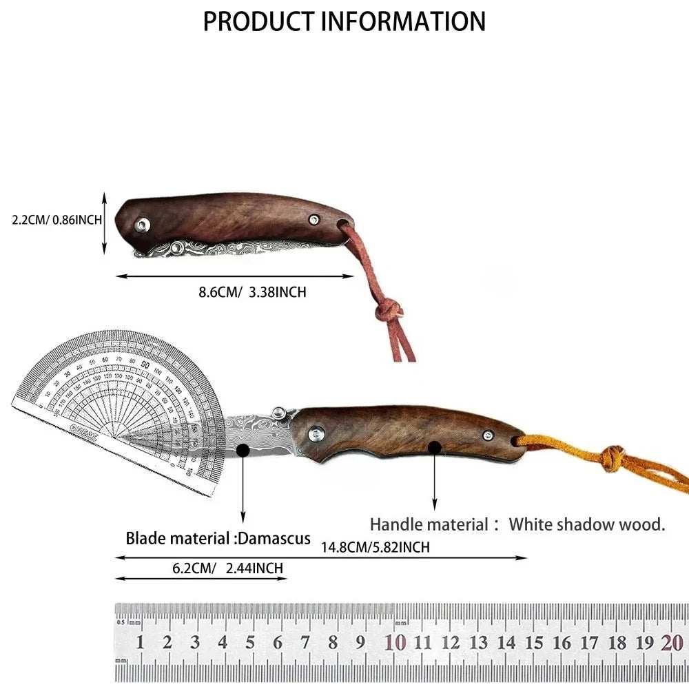 High-Quality Folding Knife for Everyday Use, Outdoor Camping, On-the-Go—Survival, Hiking, Cutting, and Adventure Tool—Great Gift
