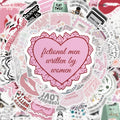 50 Pieces of Motivational Reading Stickers, Vibrant Sticker Decals, Suitable for Decorating Water Bottles, Laptops, Cell Phones, Luggage, Skateboards, Guitars, Gift Boxes, Party Decorations