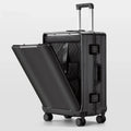 KLQDZMS 20 Inch Portable Front Opening Suitcase With Large Capacity 24 Inch Business Trip Travel Cabin Rolling Luggage Bag