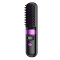 3-in-1 Hair Straightener Brush, Compact & Portable for Home and Travel, 4-Speed Fast Heating Styling Helper