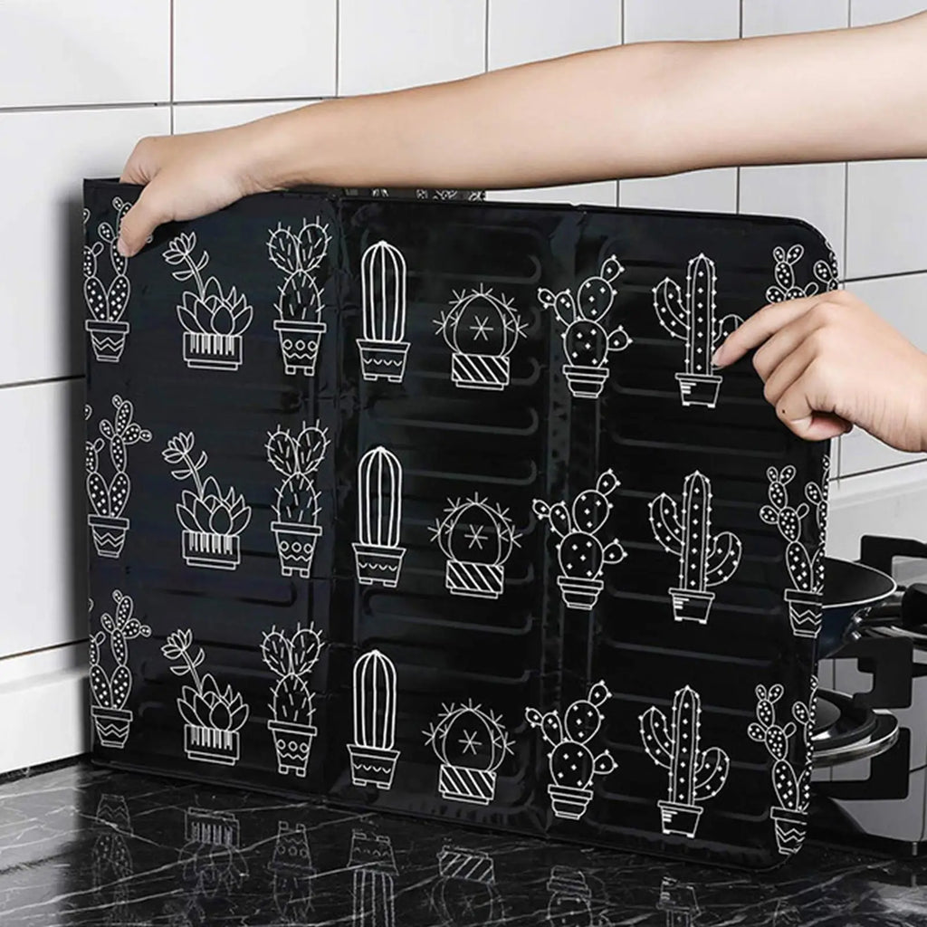 Nonstick 3 Sided Splatter Guard Splatter Guard for Frying Stove Top Metal Splatter Screens for Fine Mesh Oil Splash Guard