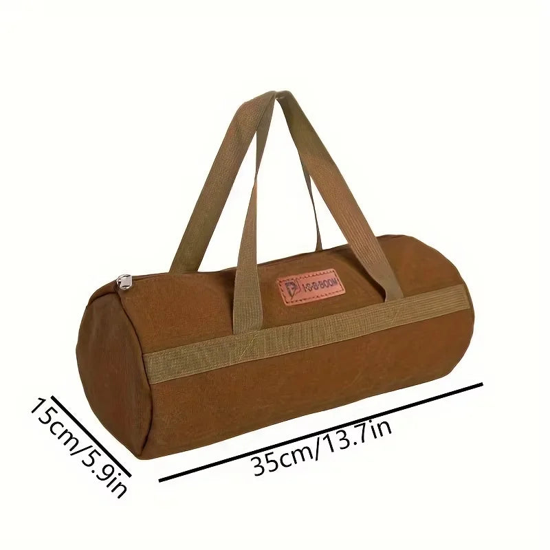 Camping Tools Storage Bag Large Capacity Cylinder Tent Stake Bag Lightweight Tent Peg Ground Nail Holder Bag for Outdoor Camping