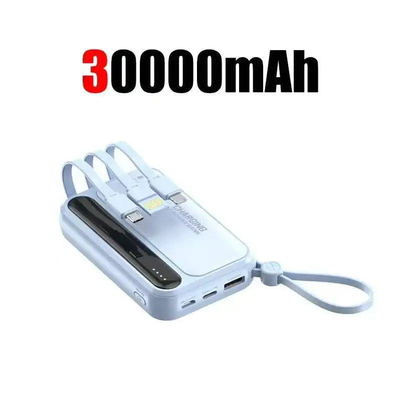 Lenovo 2026New 500000mAh 120W Super Fast Charging 4 In1 Cables Portable Power Bank Powerbank For Iphone Huawei Samsung