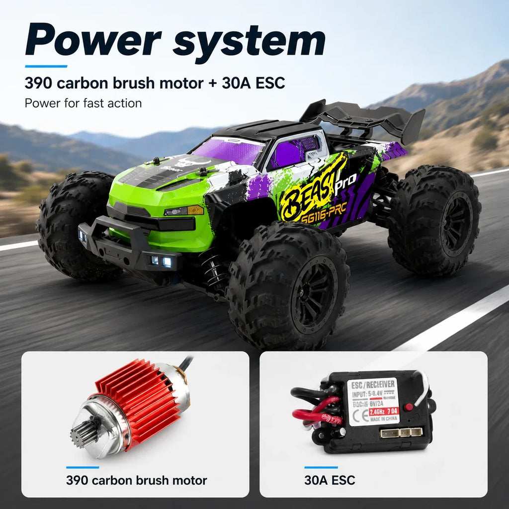 ZNLYRION 1:16 4WD RC Off-Road Truck, Up to 80 km/h