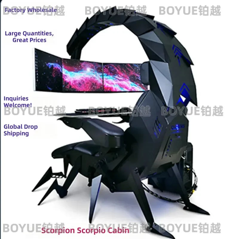 Scorpio Esports Cockpit Zero Gravity Reclining Gaming Chair Space Capsule PC Racing Seat Immersive Simulator Pod for Gamer