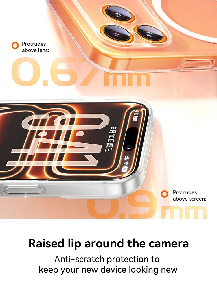 Joyroom For iPhone 18 Pro Max Case Magnetic Frosted Case Lens Protection Matte Cover For iPhone 18 Pro Wireless Charger Cover