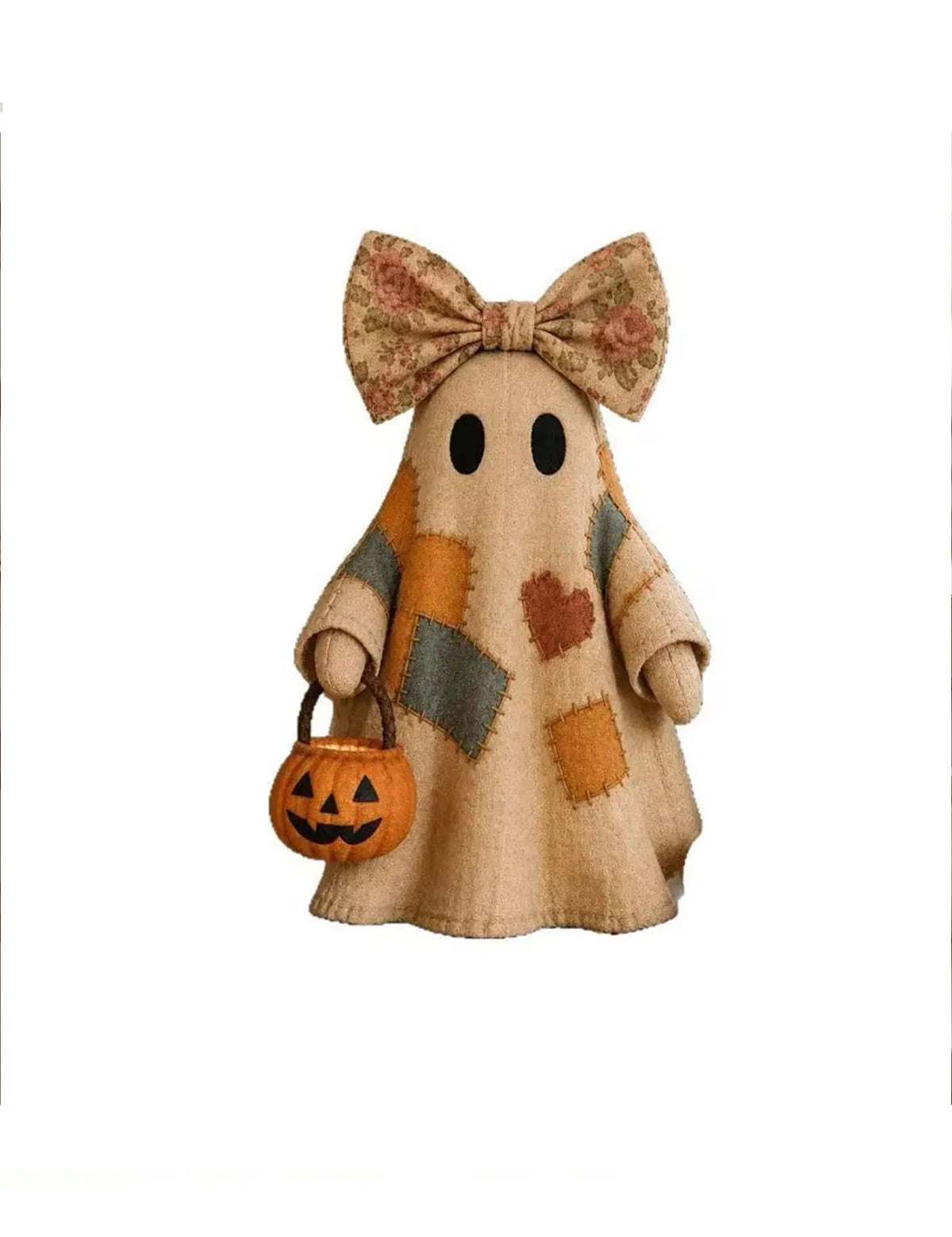 Halloween Double-Sided Patchwork Ghost Decoration