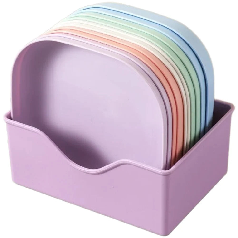 1 Set Dish Square Snack Plate With Storage Box For Home Kitchen Party Snacks Fruits Home Kitchen Accessories