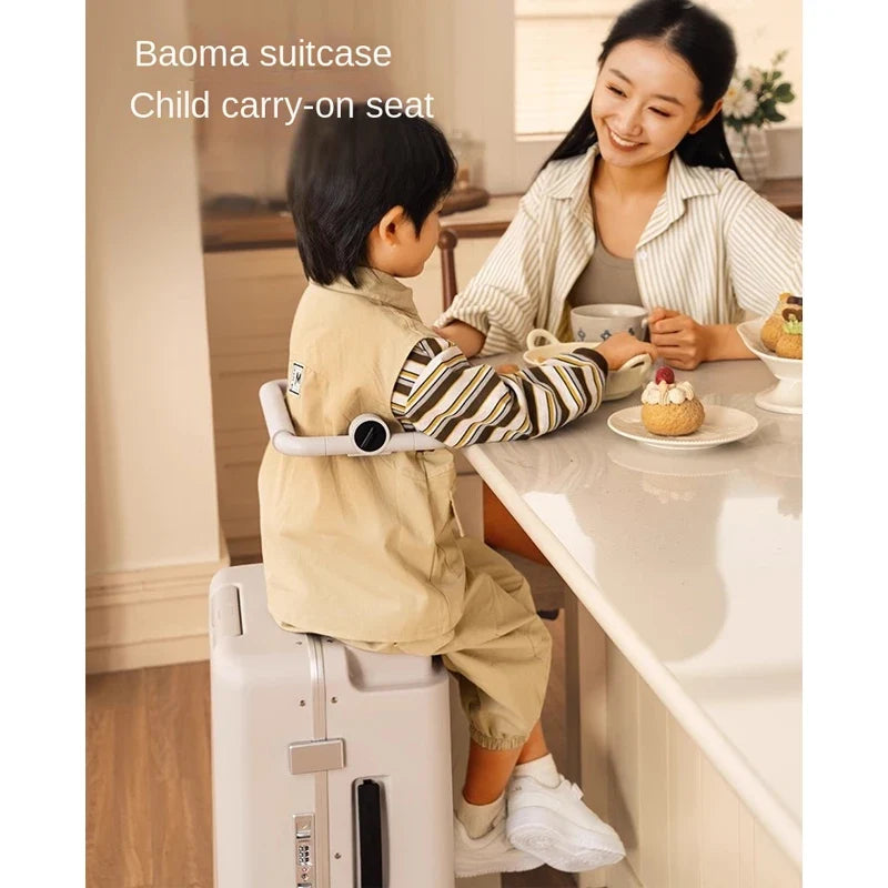 KO-KU 20 inch Carrier suitcase for children can sit and ride Aluminium Frame Travel suitcase with brake wheels 어린이캐리어