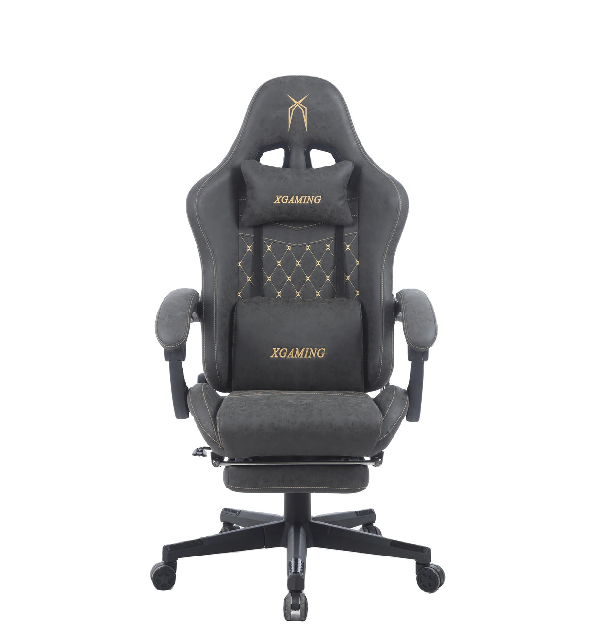 New Design Reclining Gamer Chair with Footrest Brown Gaming Chair
