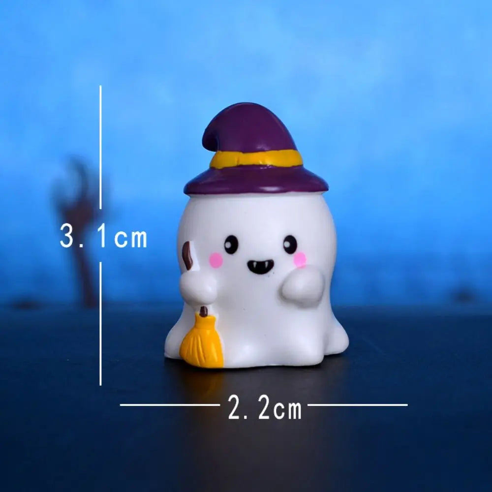 Halloween Resin Miniature Figurines - Pumpkin & Ghost Styles