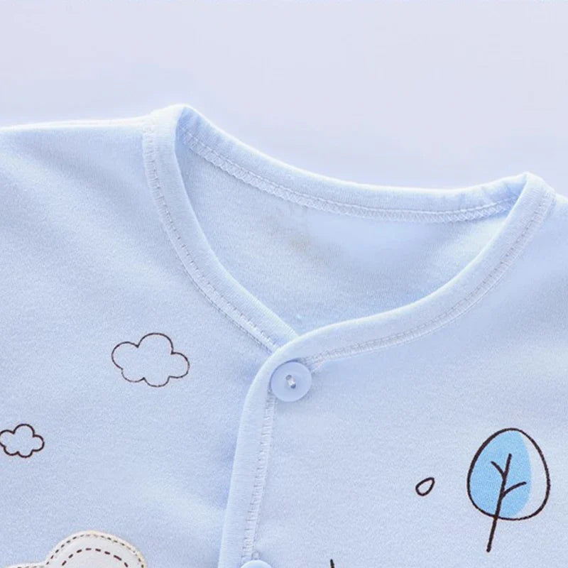 7Piece Spring Newborn Baby Stuff Toddler Clothes Cartoon Cute Cotton T-shirt+Pants+Hats Infant Boys Girls Clothing Set BC316