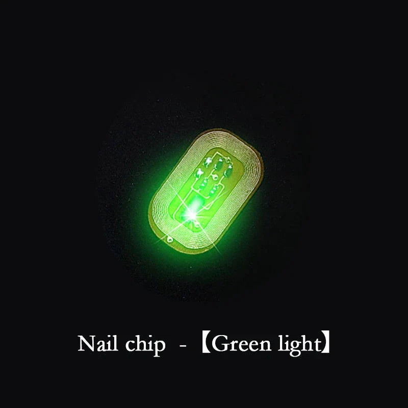 5/1pcs NFC Nail Stickers LED Light Source Nail Art Tips Lighting for Mobile Phone Nail Lamp Glow in The Dark Manicure Decor