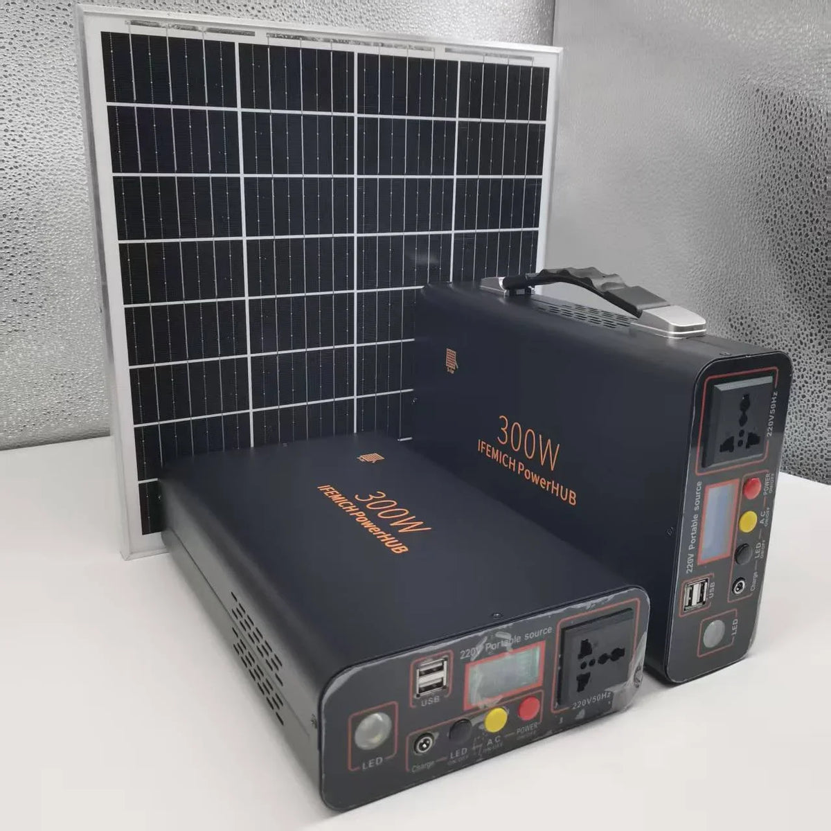 300W Portable Solar Generator Outdoor Electricity Energy Storage Power Station For Home Backup Camping Hiking Travel Supply